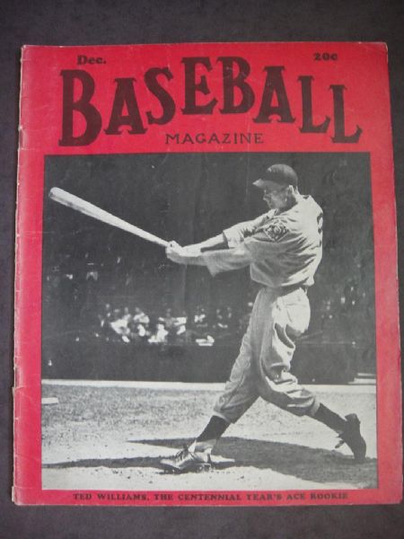 Nine issues of Baseball Magazine 1936-1945