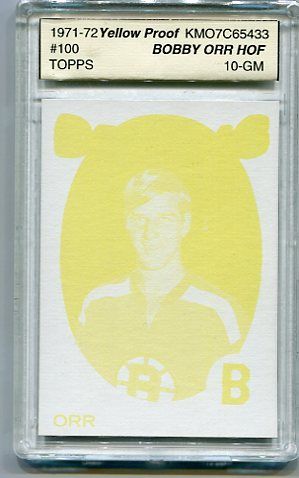 1971-72 Topps Yellow Progressive Proof #100 Bobby Orr Mint
