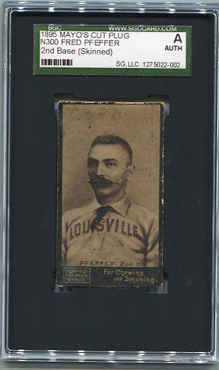 N300 Mayo Cut Plug Fred Pfeffer 2nd Base SGC AUT White Back?