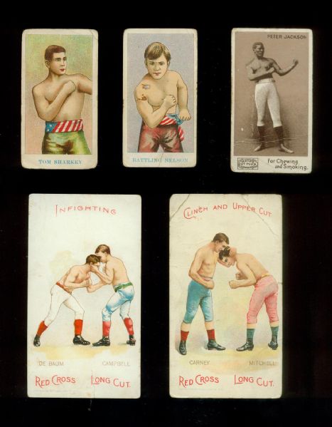 Boxing card group of N266 Red Cross, N310 Mayo,  E75 American Caramel