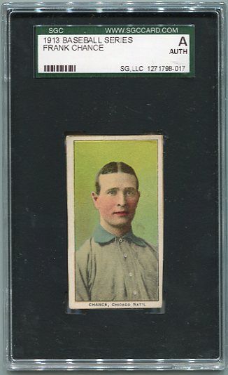 1913 Baseball Series Notebook Card Frank Chance SGC AUT