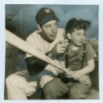Joe Dimaggio and Son- 1947 - Sporting News Collection