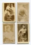 1948 Topps Magic Photo HOFer lot of 4- Hornsby, Speaker, Tinker and Evers & Young
