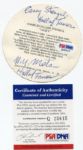 Casey Stengel Double Autographed Baseball Disc PSA/DNA