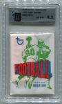 1972 Topps Football Wax Pack GAI 8.5