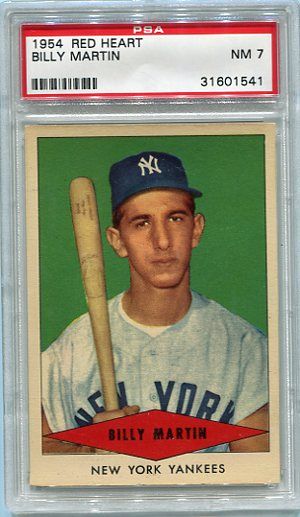 1954 Red Heart Billy Martin PSA 7