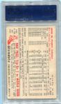 1953 Glendale Meats Johnny Pesky PSA 3