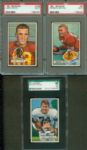 1951 Bowman Football High Grade lot - Adamle sgc 88, Heath PSA 7, Soltau PSA 7