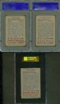 1951 Bowman Football High Grade lot - Adamle sgc 88, Heath PSA 7, Soltau PSA 7