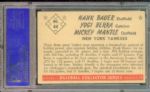 1953 Bowman Color #44 Berra, Bauer, Mantle  PSA 1