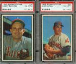 1953 Bowman Color (2) #28 Burgess & #43 Garcia PSA 6  Ex-Mt