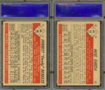 1953 Bowman Color (2) #28 Burgess & #43 Garcia PSA 6  Ex-Mt