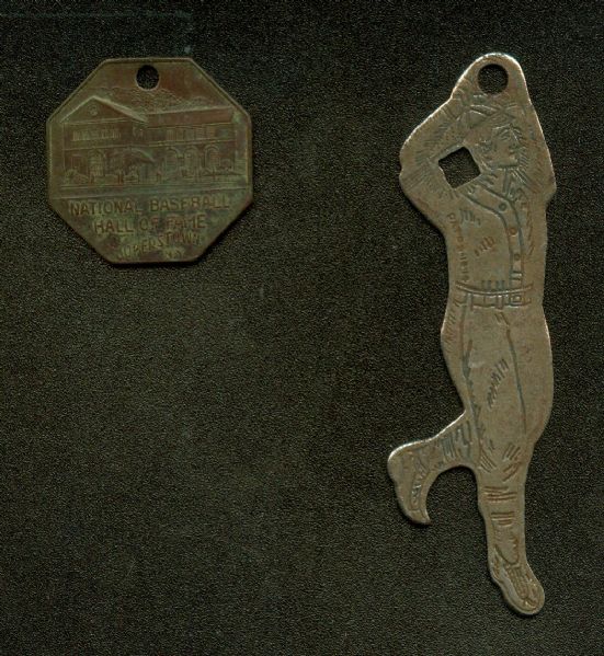 1939 Hall of Fame medal and Canton Coca Cola bottle opener