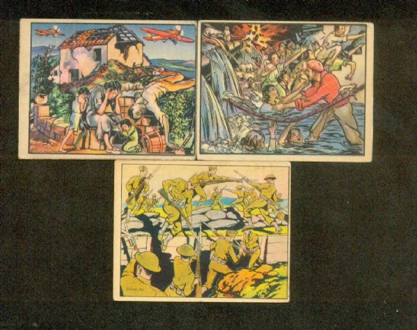 R69 Horrors of War Stamped back & Overprinted back plus Uncle Sam card Blank back #4.