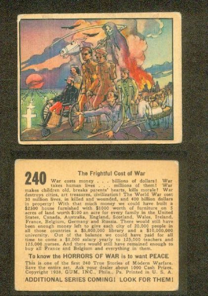 R69 Horrors of War-  Card 240 - very desirable 