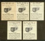 1947 D323 Tip-Top bread group of 10 different cards