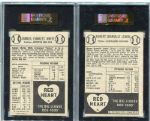 1954 Red Heart Sammy White & Bob Lemon Both SGC 84 
