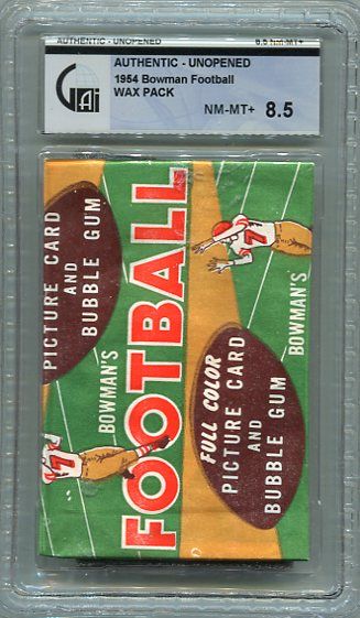 1954 Bowman Football Unopened Wax Pack GAI 8.5