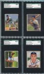 Lot of 9 1950s Bowman Baseball Cards ALL Autographed JSA
