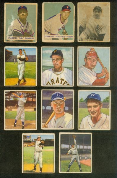 1948-1953 Bowman Baseball group (27) - w/48 Rizzuto, 49 Campanella etc....