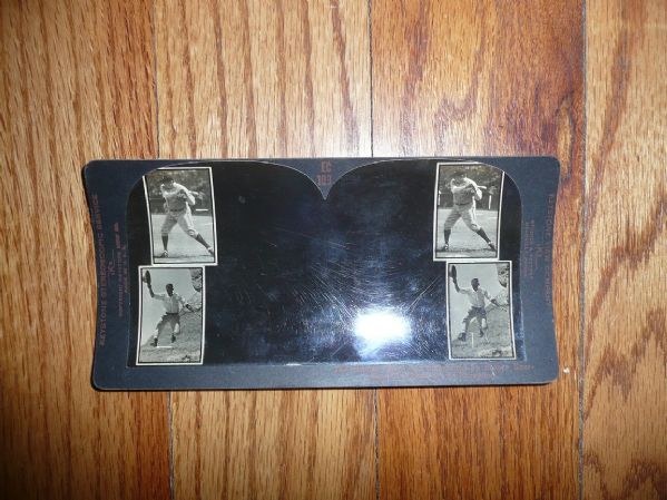 1900s mixed lot w/ Babe Ruth Stereoview, Billy Sunday PC, Atlantic Gas baseball blotter etc..