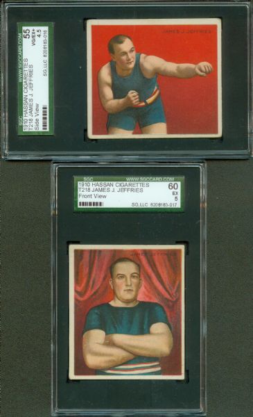 T218 Champions (Hassan) 2 cards of James Jeffries, Front View SGC60 and Side View SGC55