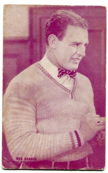 1926 Exhibit Card Red Grange "One Minute to Play" VG