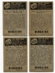 1951 Topps Ringside Lot of 4 Different