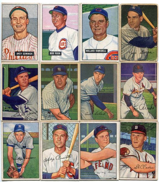 1951-1952 & 1954 Bowman Baseball card lot of 38 Cards
