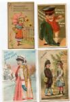 Lot of 37 Victorian Era Trade Cards 1880-1910