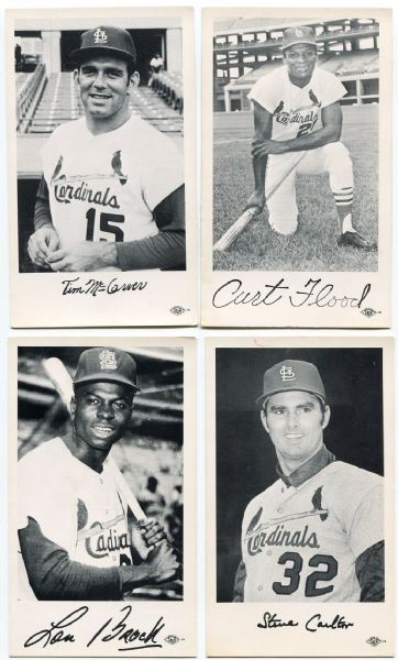 1960s St. Louis Cardinals Team Issued Photos Lot of 18 Different