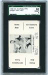 1936 S & S Game Card Gabby Hartnett SGC 88