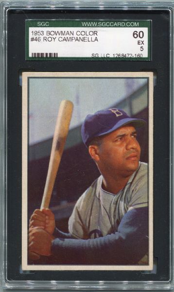1953 Bowman Color #46 Roy Campanella SGC 60