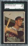 1953 Bowman Color #97 Eddie Mathews SGC 50