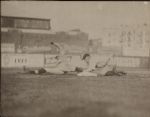Original Photo Used for T202 Card - Scissor Slide !! Baseball Magazine hologram on back