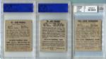 1948/49 Leaf Baseball Lot of 3 Different All Graded