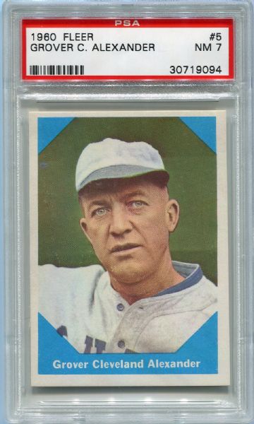 1960 Fleer Grover C. Alexander PSA 7