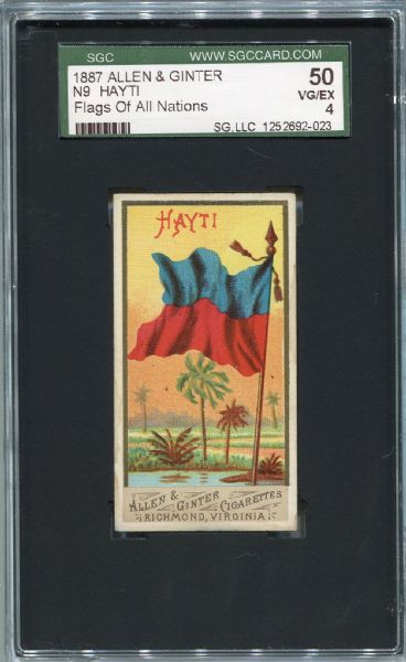 N9 1887 Allen & Ginters Flags of All Nations Hayti SGC 50