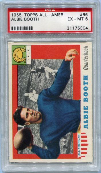 1955 Topps All American #86 Albie Booth PSA 6