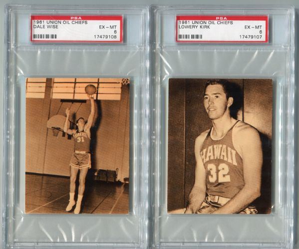 1961 Union Oil Chiefs Basketball Cards Lot of 7 Different All PSA Graded