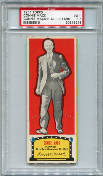 1951 Topps Connie Macks All-Stars Connie Mack PSA 3.5