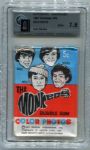 1967 Monkees 2nd Series Unopened Wax Pack GAI 7.5