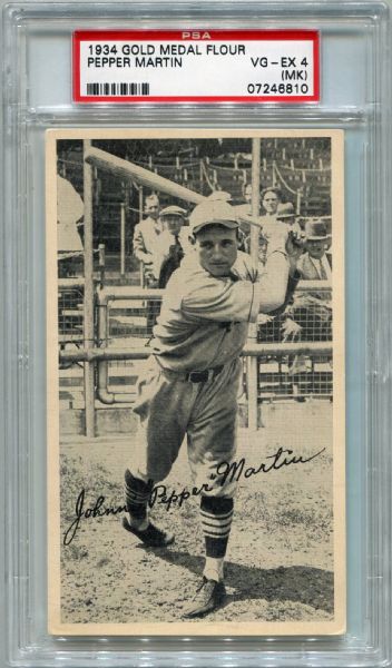1934 Gold Medal Flour Pepper Martin PSA 4MK