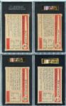 1954 Bowman Baseball High Grade SGC Lot of Nine Different