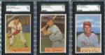 1954 Bowman Baseball High Grade SGC Lot of Nine Different