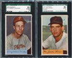 1954 Bowman Baseball High Grade SGC Lot of Nine Different