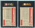 1954 Bowman Baseball High Grade SGC Lot of Nine Different