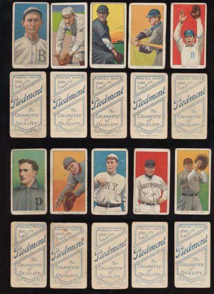 *T206 Group-3 Piedmont Series 350-  10 cards