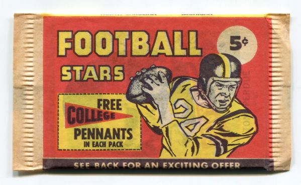 1961 Nu-Card Football Unopened Pack