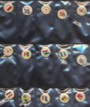 *P3 (35) Comic Pinbacks, P6 (55) Sweet Caporal, National Flag Pins, 1896